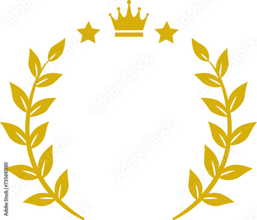 Laurel wreath and crown icon,
월계관과 왕관 아이콘