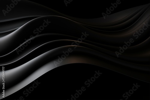 Black wave gradient color background. Black curve banner design. 