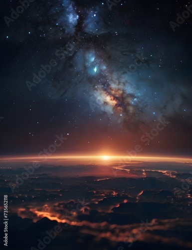 background with space HD 8K wallpaper Stock Photographic Image Generative AI