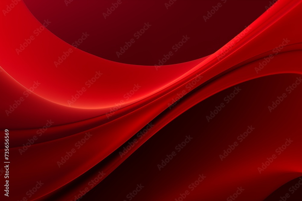 Red wave gradient color background. Red curve banner design.  - obrazy, fototapety, plakaty 