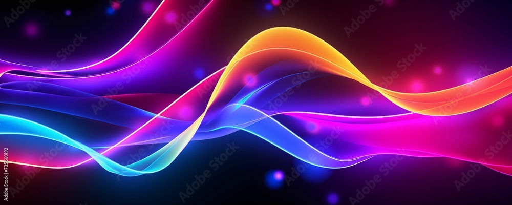 Colorful Energy Waves Background. Generative AI Colorful Energy Waves Background. Generative AI