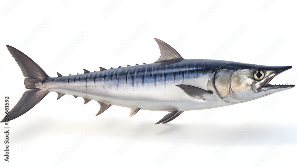 Wahoo, realistic, white background, png, transparent, illustration, gamefish, saltwater fish, generative ai Wahoo, realistic, white background, png, transparent, illustration, gamefish, saltwater fish, generative ai
