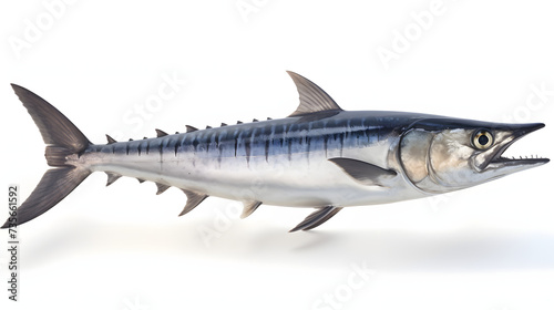 Wahoo, realistic, white background, png, transparent, illustration, gamefish, saltwater fish, generative ai