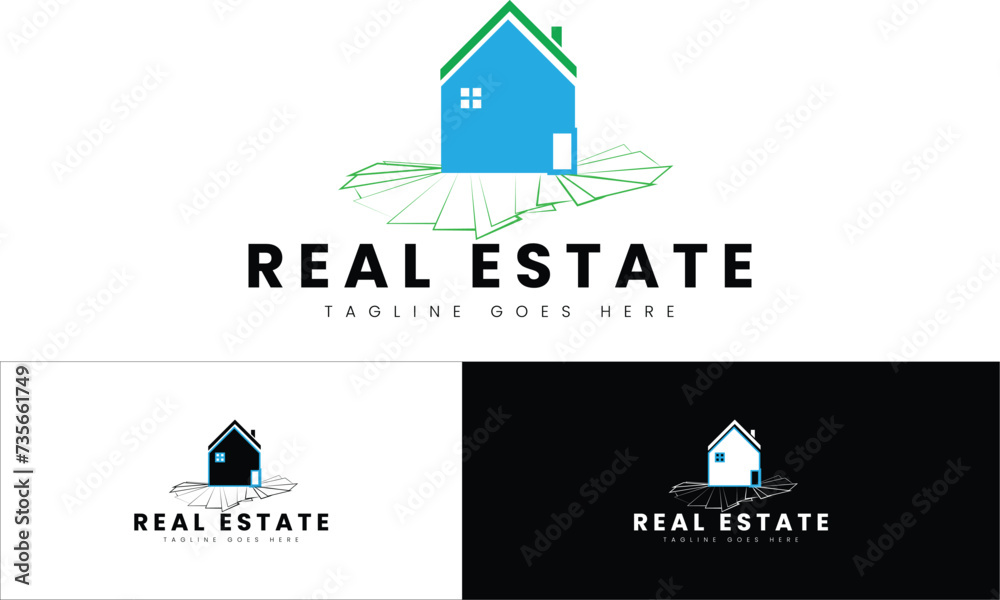 real develop , simple house logo, home logo business logo, profitable logo,