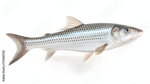 Bonefish, realistic, white background, png, transparent, illustration, gamefish, saltwater fish, generative ai