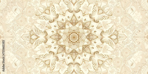 Intricate Kanok pattern against a beige backdrop, with the soft beige offering a gentle contrast to showcase the graceful and beautiful details of the pattern
