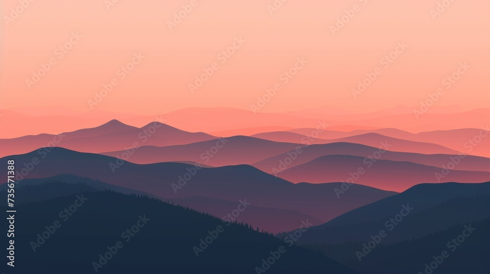 minimalistic wallpaper mountains