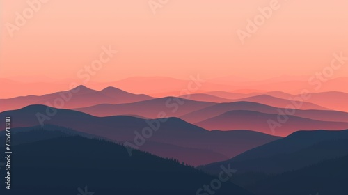 minimalistic wallpaper mountains © Karol