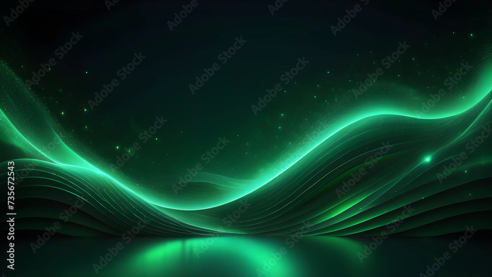 Naklejka premium Particle Wave Background Abstract Banner