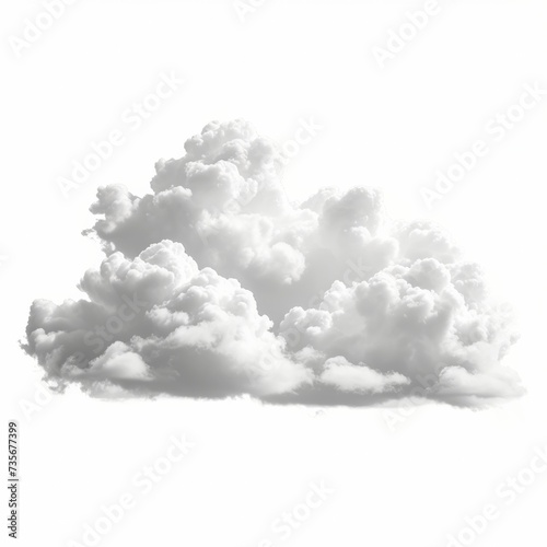 altocumulus cloud isolated on white