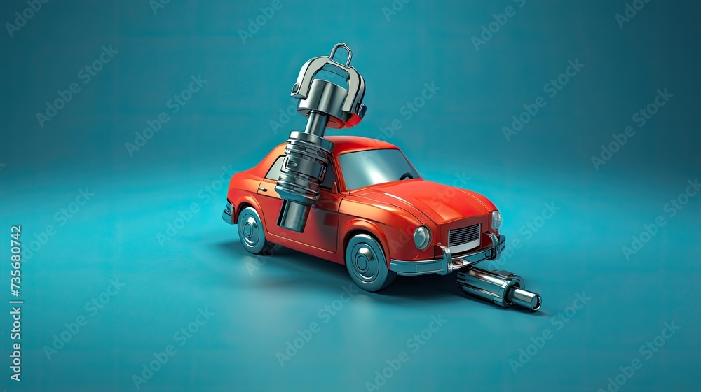 Remote vehicle locking and unlocking, solid color background