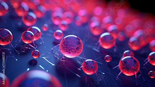 Nanoscale biosensors for diagnostics, solid color background photo
