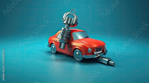Remote vehicle locking and unlocking  solid color background