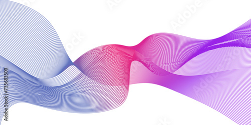Abstract background wave line in vector business texture. Pattern line blend curve waves flow futuristic technology digital sound and noise energy wave line flow background.