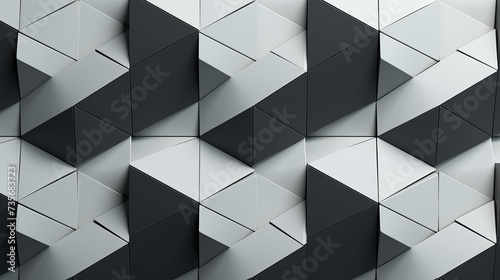 Fototapeta Naklejka Na Ścianę i Meble -  Close up of 3D geometric tile pattern