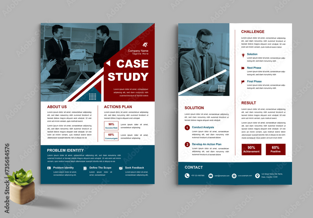 Case Study Booklet Template Stock Template | Adobe Stock