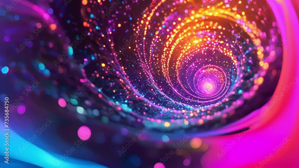 An otherworldly spiral of neon lights and cosmic gas illuminating the vastness of space. An otherworldly spiral of neon lights and cosmic gas illuminating the vastness of space.