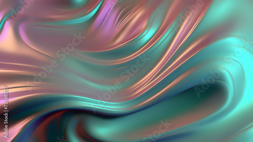 Digital color liquid gold foil gradient minimalist holographic horizontal poster background