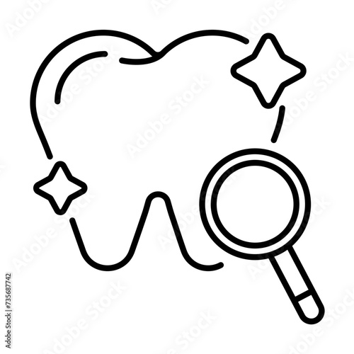 Check up. Dental icon set - Line Icon