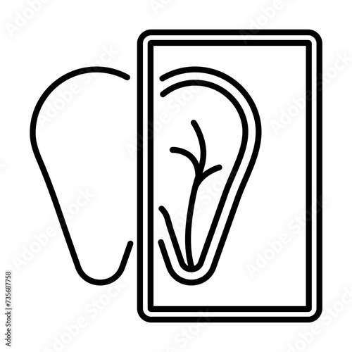 X ray. Dental icon set - Line Icon