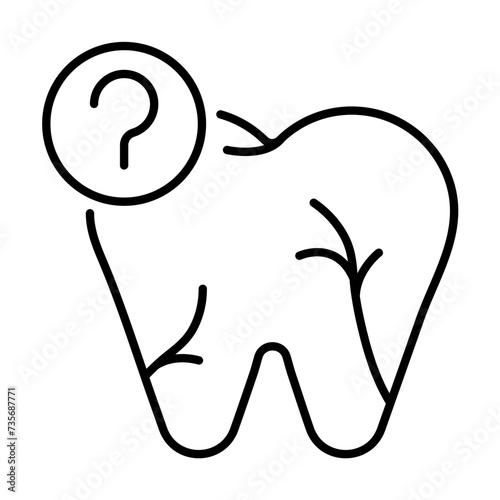 Problem. Dental icon set - Line Icon