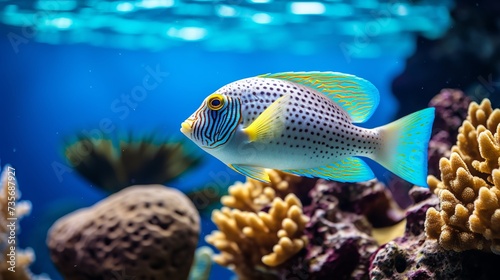 Under sea fish in blue ocean water © Elchin Abilov