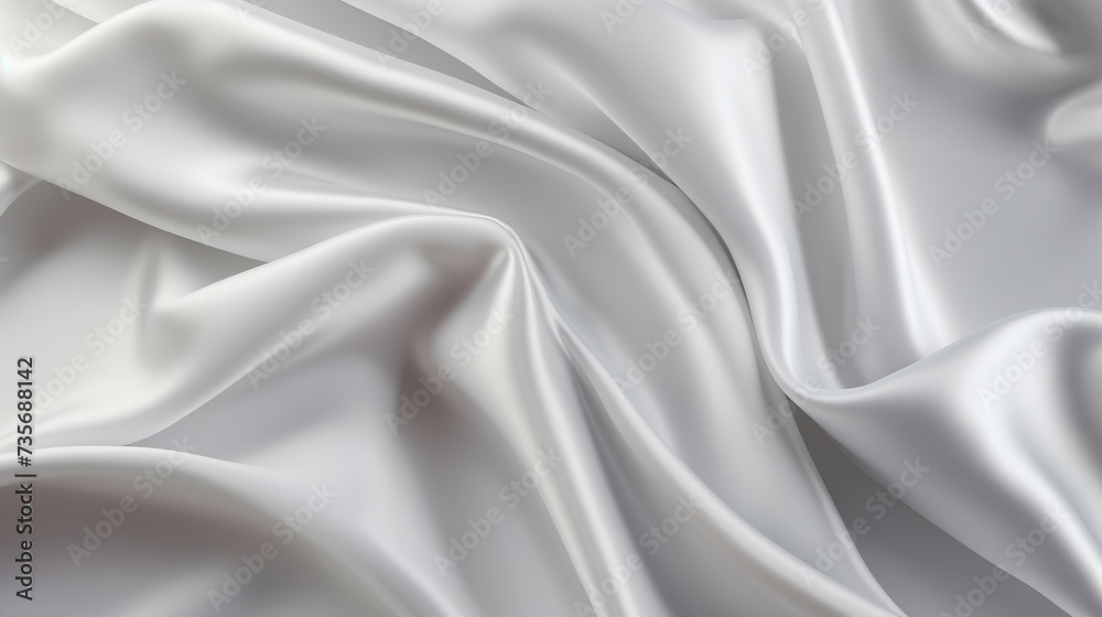 White gray satin texture that is white silver fabric silk background with beautiful soft blur pattern natural