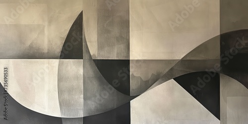 Vintage  charcoal painting circular style, with delicate hues blending in circular formations.