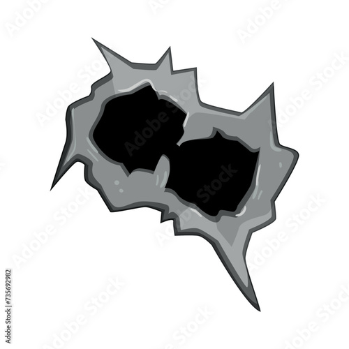 target bullet hole cartoon vector illustration