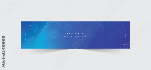 Modern abstract bokeh background blue linkedin banner template