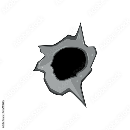 war bullet hole cartoon vector illustration
