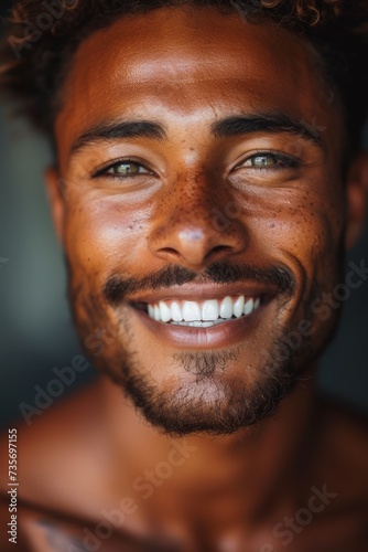 portrait of a handsome man smiling