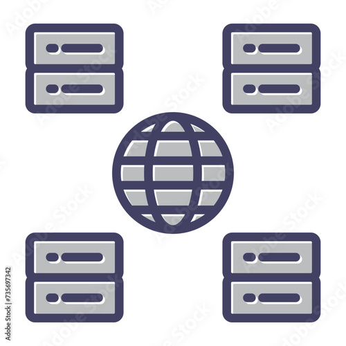 Content Delivery Network Vector Icon