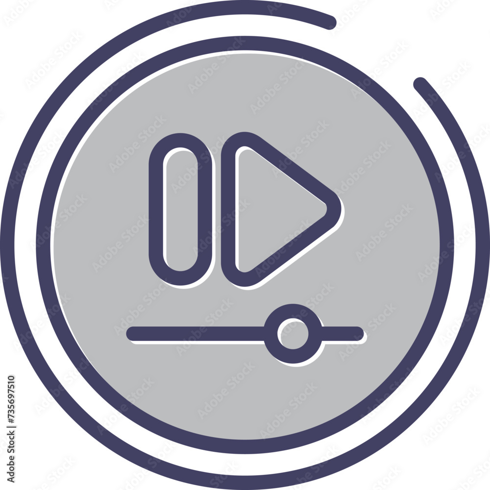 Video Fast Forward Button Vector Icon Video Fast Forward Button Vector Icon