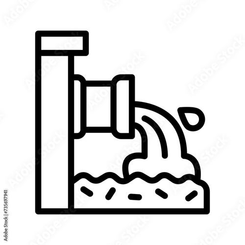 waste water icon color editable