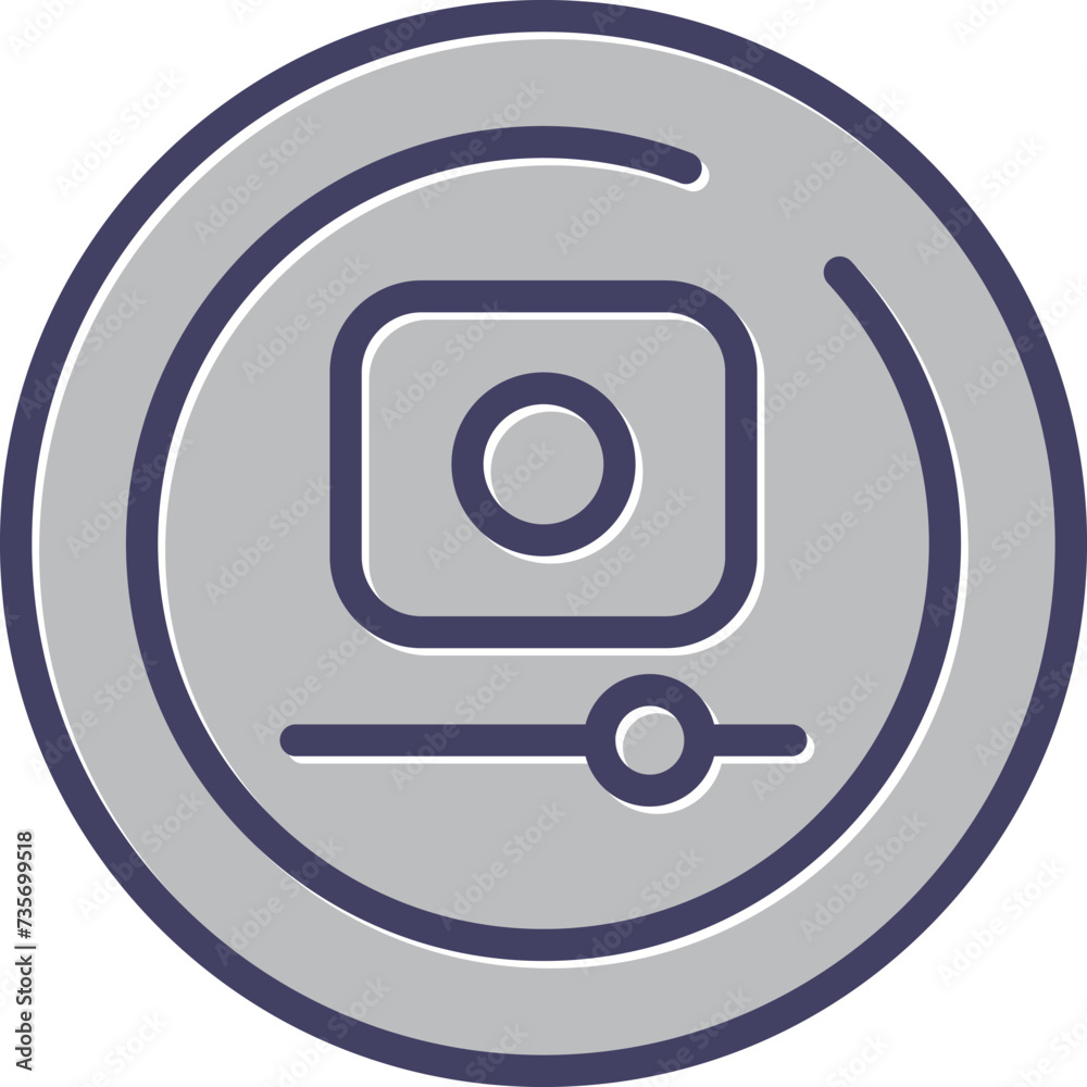Video Record Circle Vector Icon Video Record Circle Vector Icon