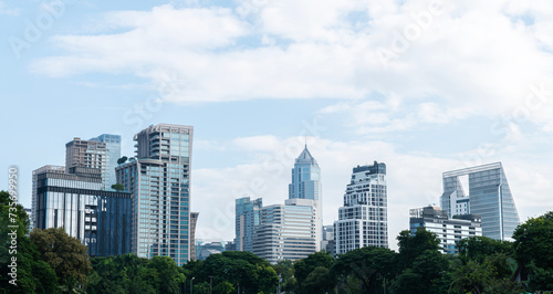 Cityscape view at Lumphini park Bangkok Thailand © Ratchapon