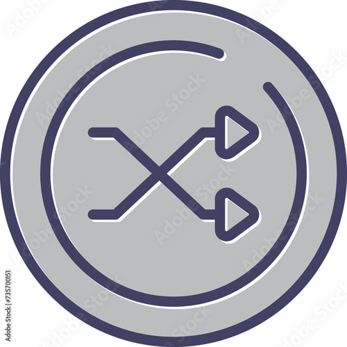 Shuffle Circle Vector Icon