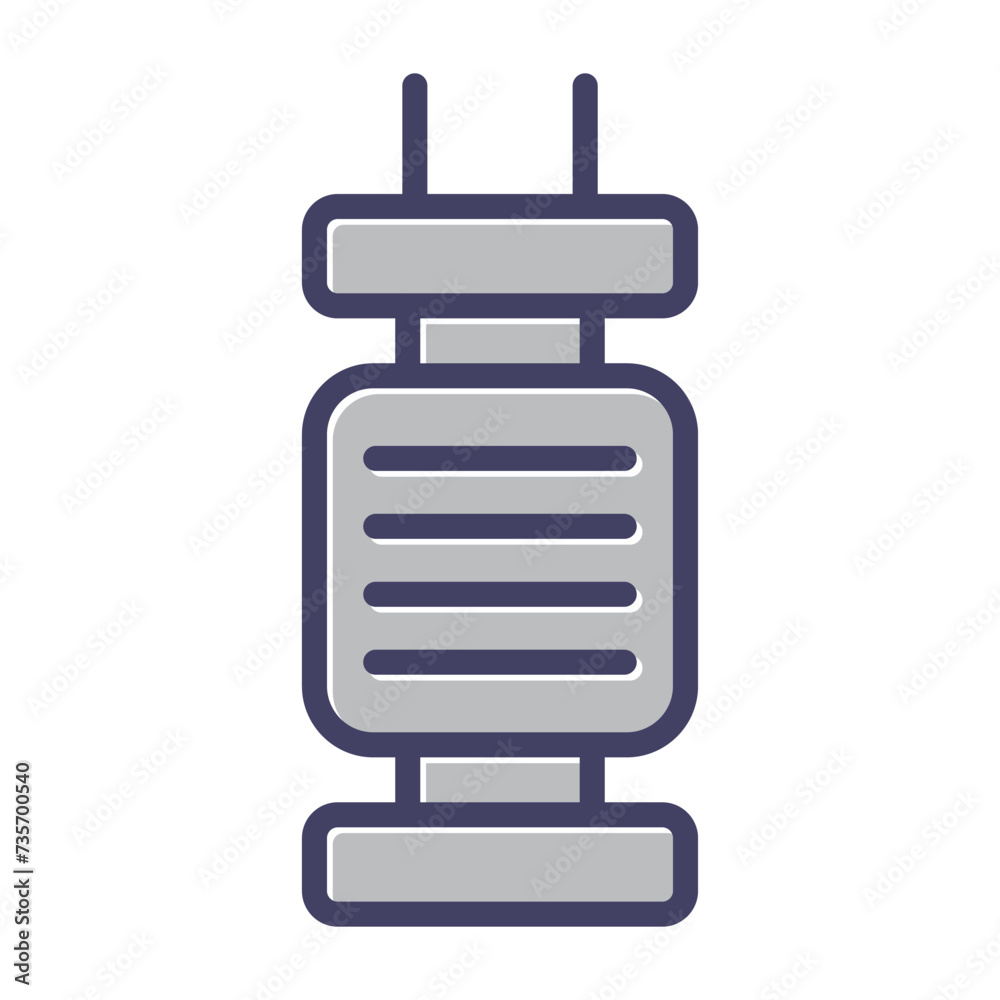 Obraz premium Capacitor Vector Icon
