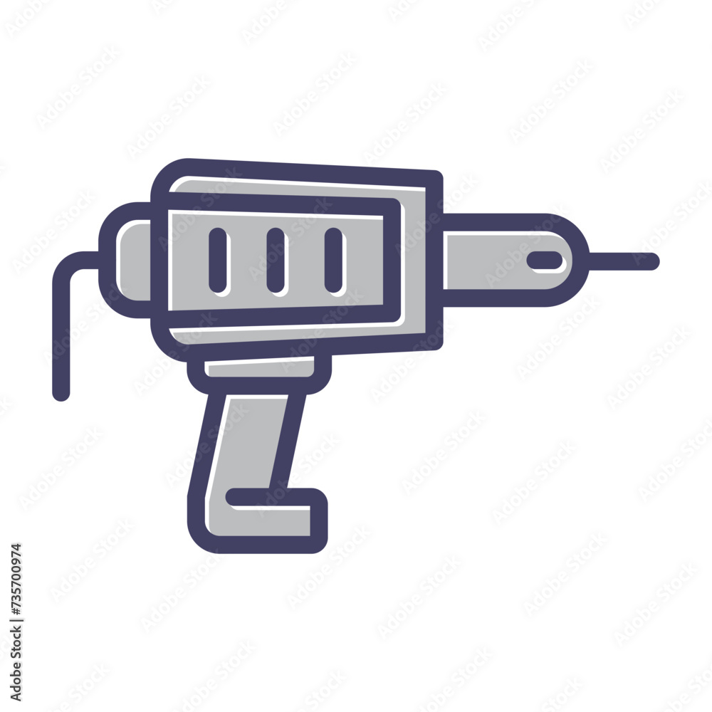 Drill Vector Icon Drill Vector Icon
