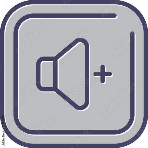 Volume Up Square Vector Icon