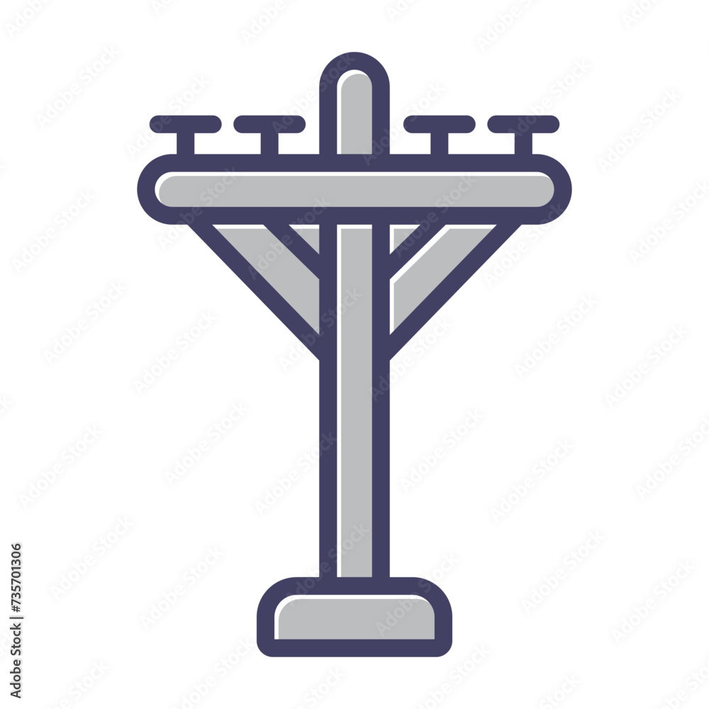 Electric Pole Vector Icon Electric Pole Vector Icon