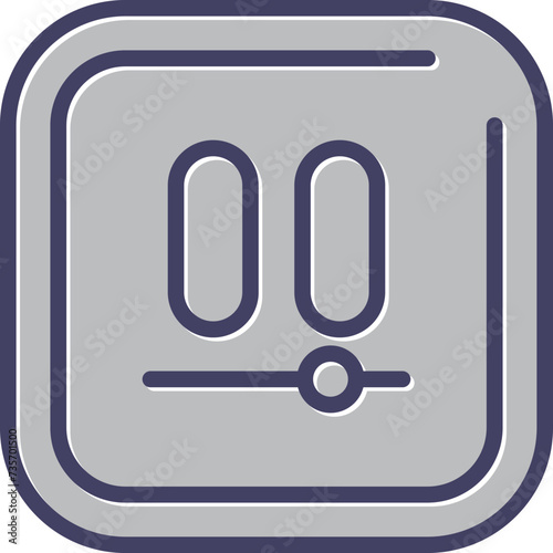 Video Pause Square Vector Icon