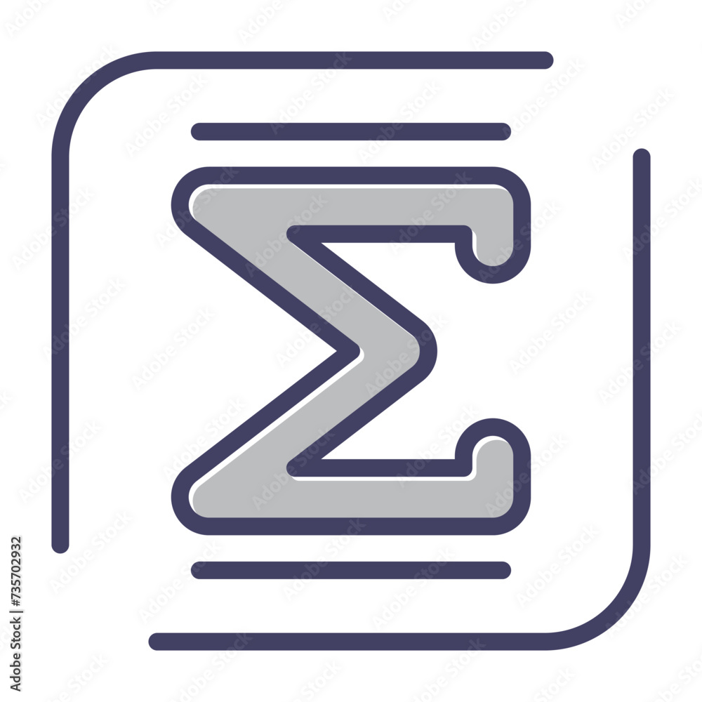Summation Vector Icon Summation Vector Icon