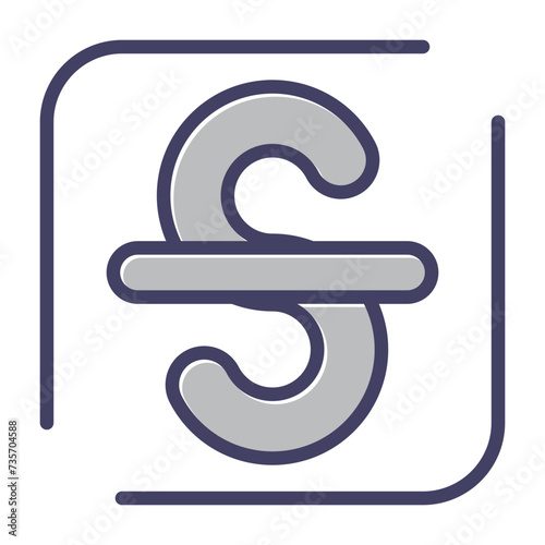 Strikethrough Vector Icon