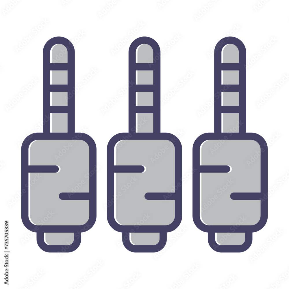 Fototapeta premium Jack Cable Vector Icon