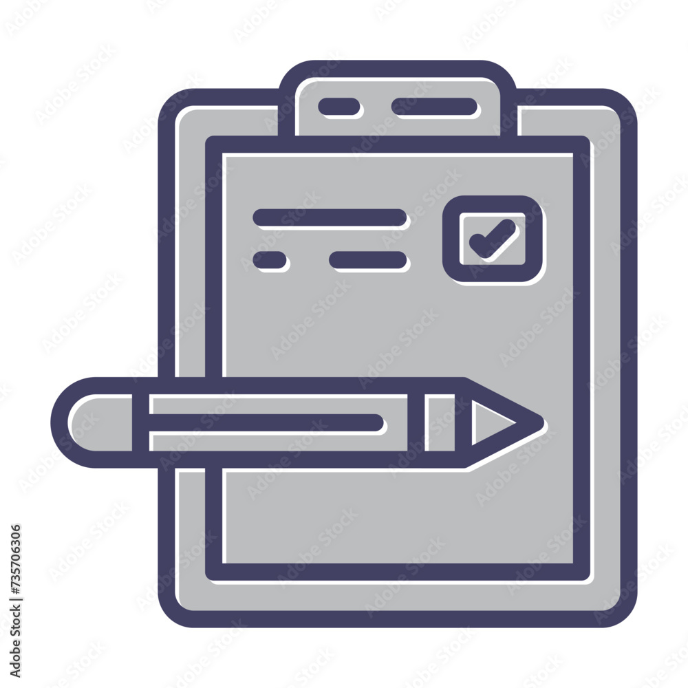 Pen And Paper Vector Icon Pen And Paper Vector Icon