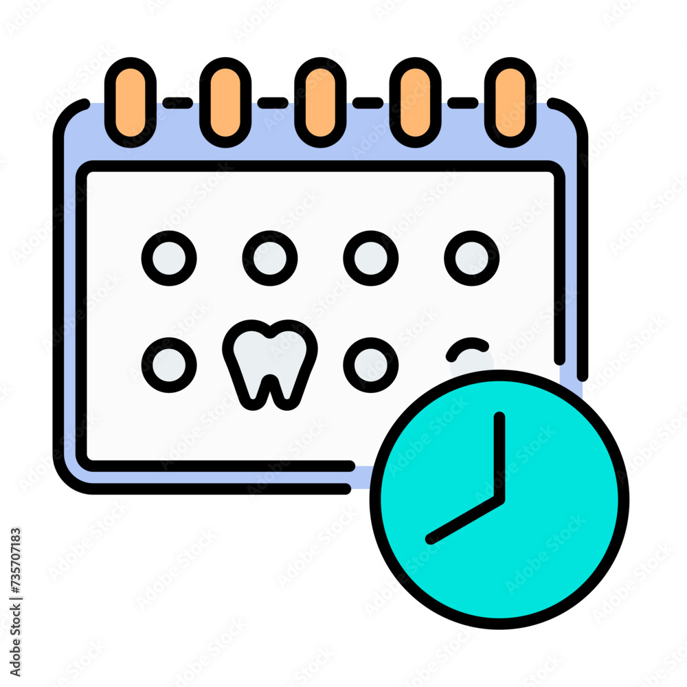 Schedule. Dental icon set - Colorline Icon Schedule. Dental icon set - Colorline Icon