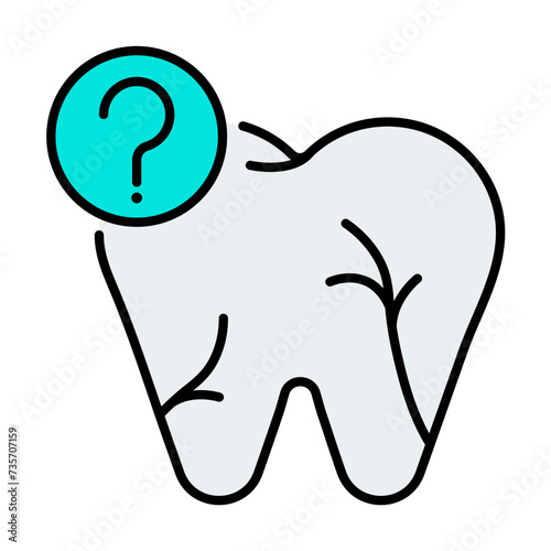 Problem. Dental icon set - Colorline Icon