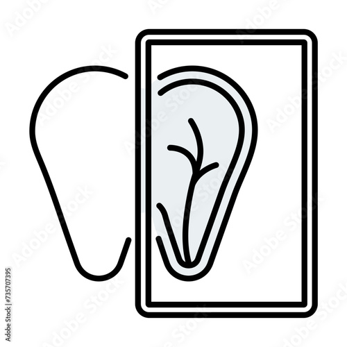 X ray. Dental icon set - Colorline Icon